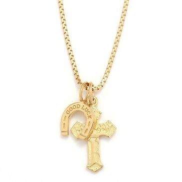 SYMPATHY OF SOUL 2019 Christmas Limited 1940's Sixpence Cross Necklace w/GOOD LUCK Horseshoe