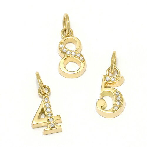 SYMPATHY OF SOUL Number Pendant - K18Yellow Gold w/Diamond SYMPATHY OF SOUL Number Pendant - K18Yellow Gold w/Diamond