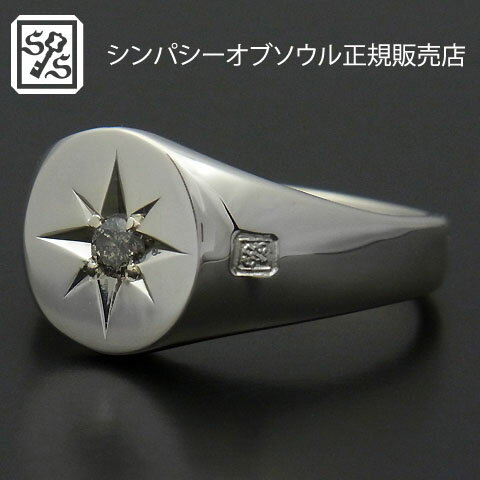 シンパシーオブソウル 指輪 メンズ SYMPATHY OF SOUL Oval Signature Ring - Silver w/Ash Diamond