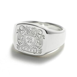 シンパシーオブソウル 指輪 メンズ SYMPATHY OF SOUL Large Signet Ring - Silver