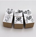 バレンタインスタンプ エンジェルス 選べる文字 Love Happy Thank you はんこ hanko ハンコ