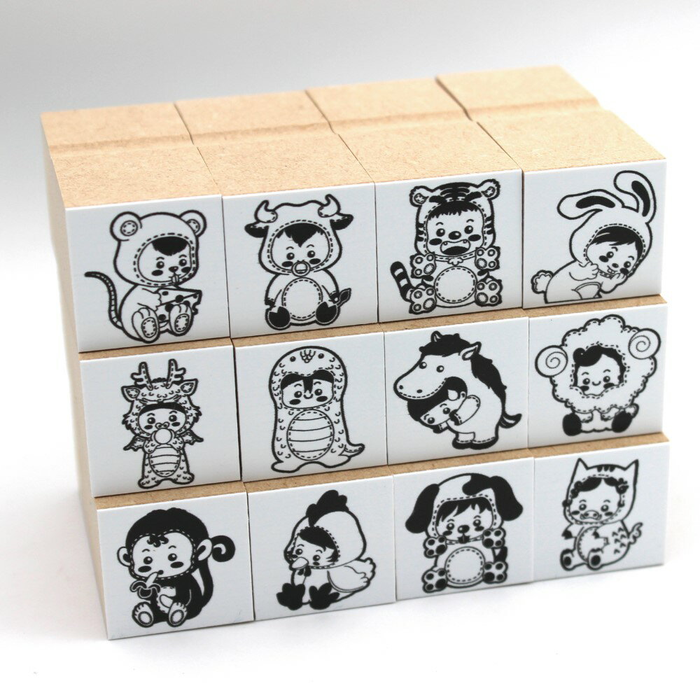 着ぐるみ十二支はんこ　フルセット