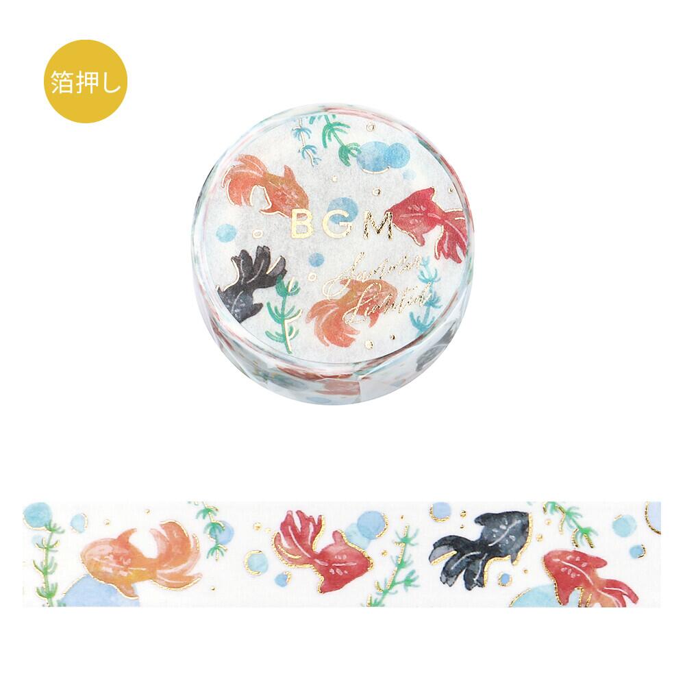 BGM マスキングテープ 箔押し 夏限定・金魚