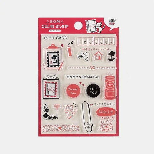 Rakuten - BGM クリアスタンプ 「記録・郵便」