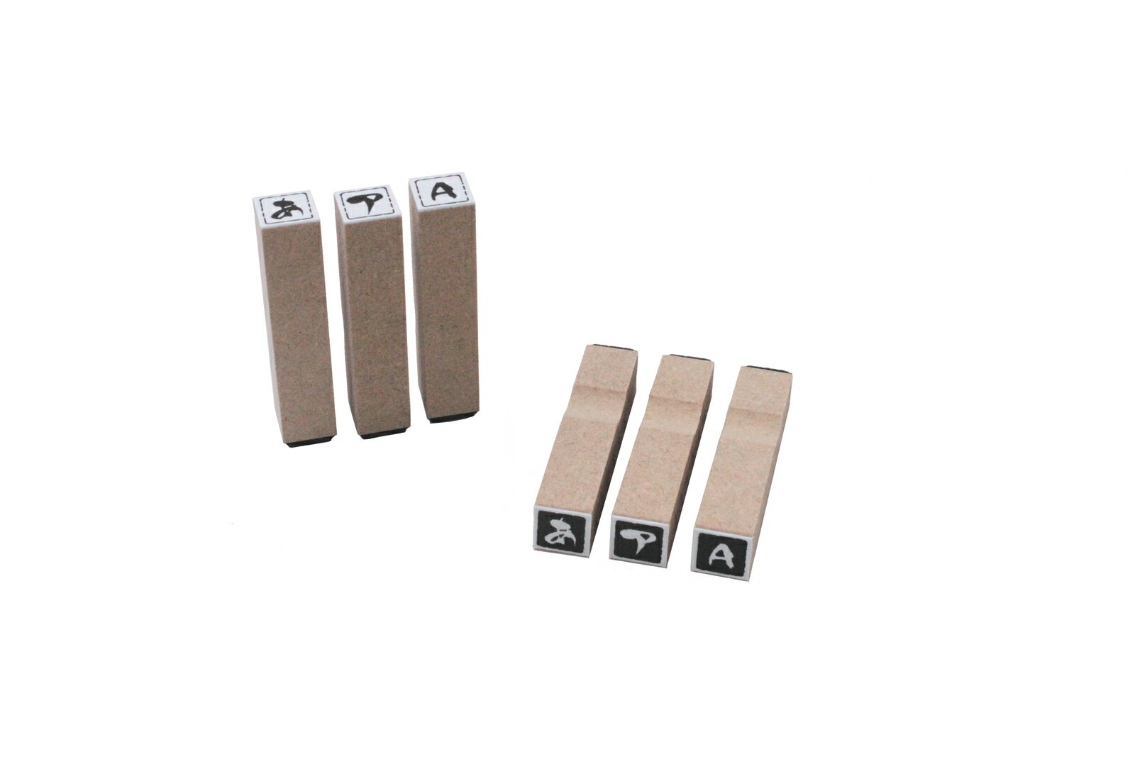 5本セットでお得感 3000円 既製品 一文字落款印 書体：京円かな太 ひらがな カタカナ アルファベット ..