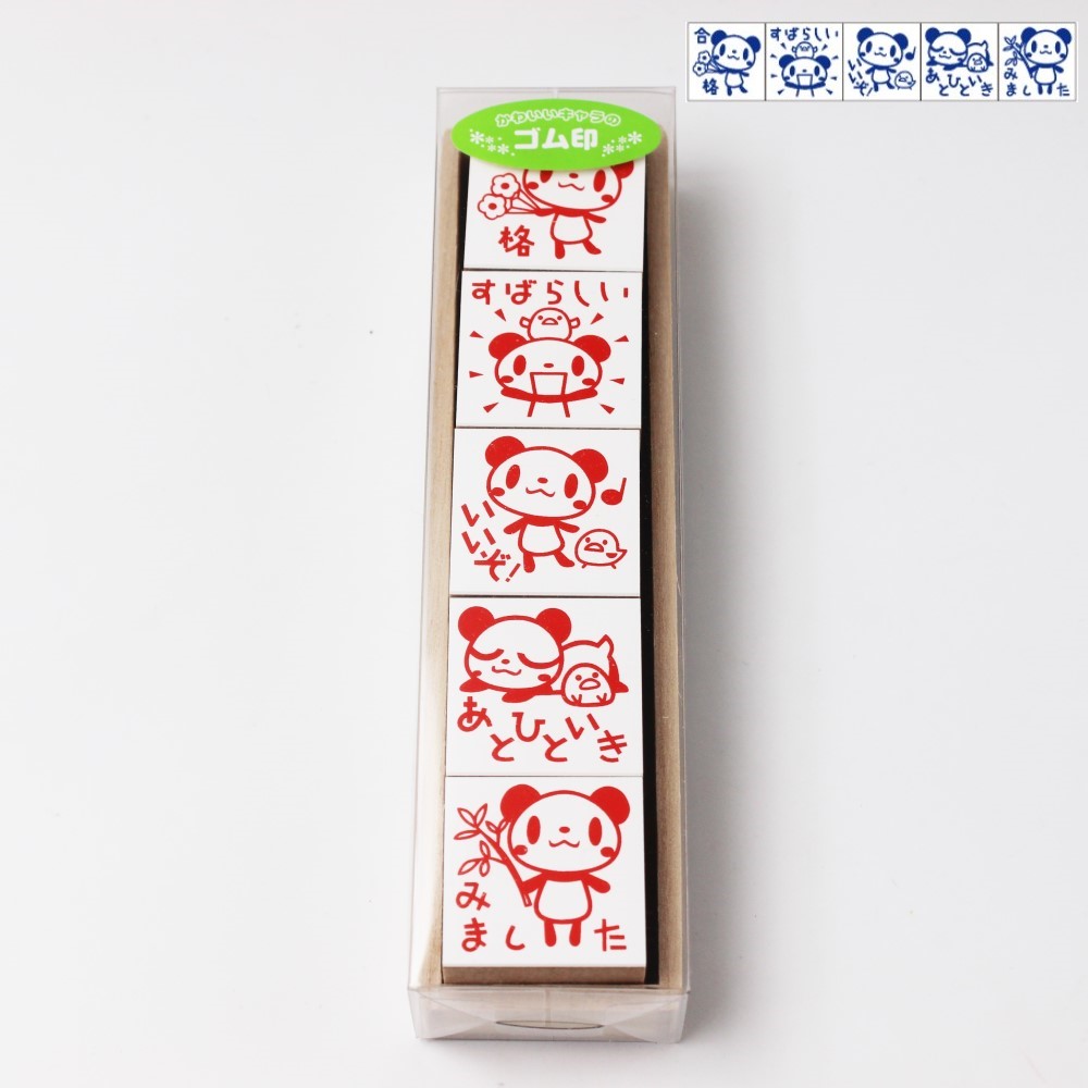 サンビー ティーチャースタンプ ゴム印 (5本組)SS-023 かわいい絵柄がたくさん詰まったゴム印セット ※複数商品購入の場合は、重複して表示させますが、重さ大きさなどを見て送料を修正いたします。印面サイズ 30×30mm角製品サイズW30×D30×H21mmケースサイズW160×D40×H26mm かわいい絵柄がたくさん詰まったゴム印セットです。 5本組セット（絵柄はかえられません） 木製ケース入りです。※ 捺印には別途スタンプ台が必要です。 6