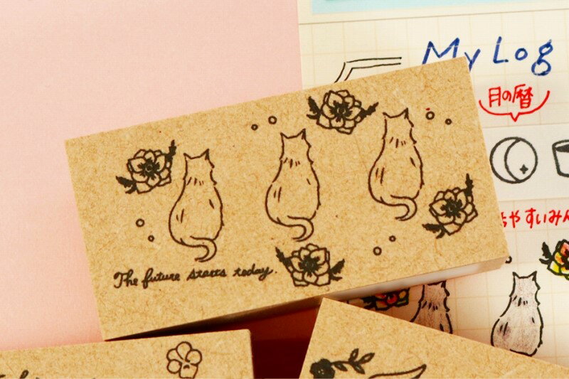 Rakuten - サンビー miyuスケジュールスタンプL　ネコ手帳デコ カレンダー 手紙