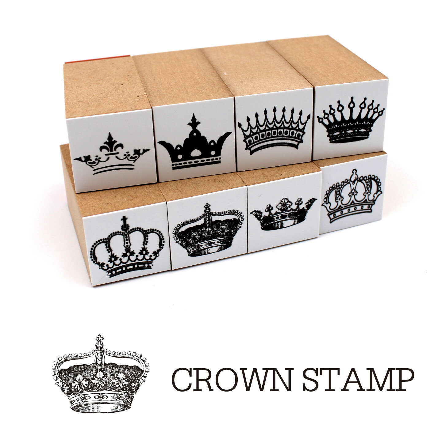 CROWN　STAMPhannko はんこ ハンコ 豪華　手作り品にひと加え　趣味