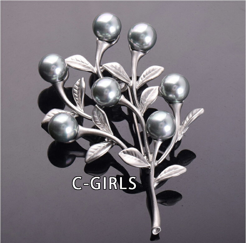 送料無料 冠婚葬祭 真珠 大粒パール7粒 ブローチ 花珠級貝パールブローチ フラワー 花 母の日 七五三結婚式ウエディング ブラック 最安値に挑戦 全品ギフトラ...