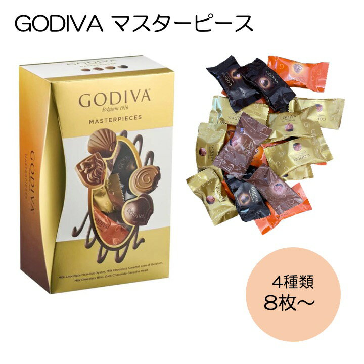 ゴディバ チョコレート ゴディバ チョコレート マスターピース GODIVA コストコ 大容量 お試し 8枚（4種類各2枚） チョコ アソート ハロウィン つめ合わせ ホワイトデー バレンタインデー バレンタイン お返し ゴディバ チョコレート