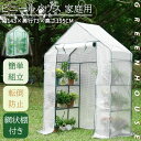 【マラソンP10倍&最大10%OFF券】 DEWEL ビニール温室 家庭用 ガーデンハウス ビニール温室 ビニールハウス 家庭菜園 寒さ霜雨風対策 温室 ビニール ベランダ 虫鳥よけ 家庭用ビニールハウス 窓暖簾ペグ付 チャック開閉 温室ハウス 工具不要 組立簡単