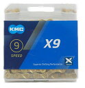 KMC X9 チェーン 9S/9速/9スピード用 114Links (ゴールド(Ti-N))