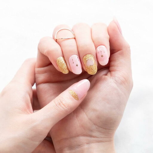 BEAUTYAVENUE ガーリーグリッターピンク リアルジェルネイルシール BEAUTYAVENUE ガーリーグリッターピンク リアルジェルネイルシール