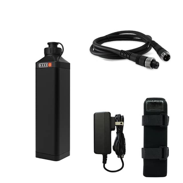 POVNAS 電動リール用 9000mAh 長さ2m延長コード付き LED残量計付き