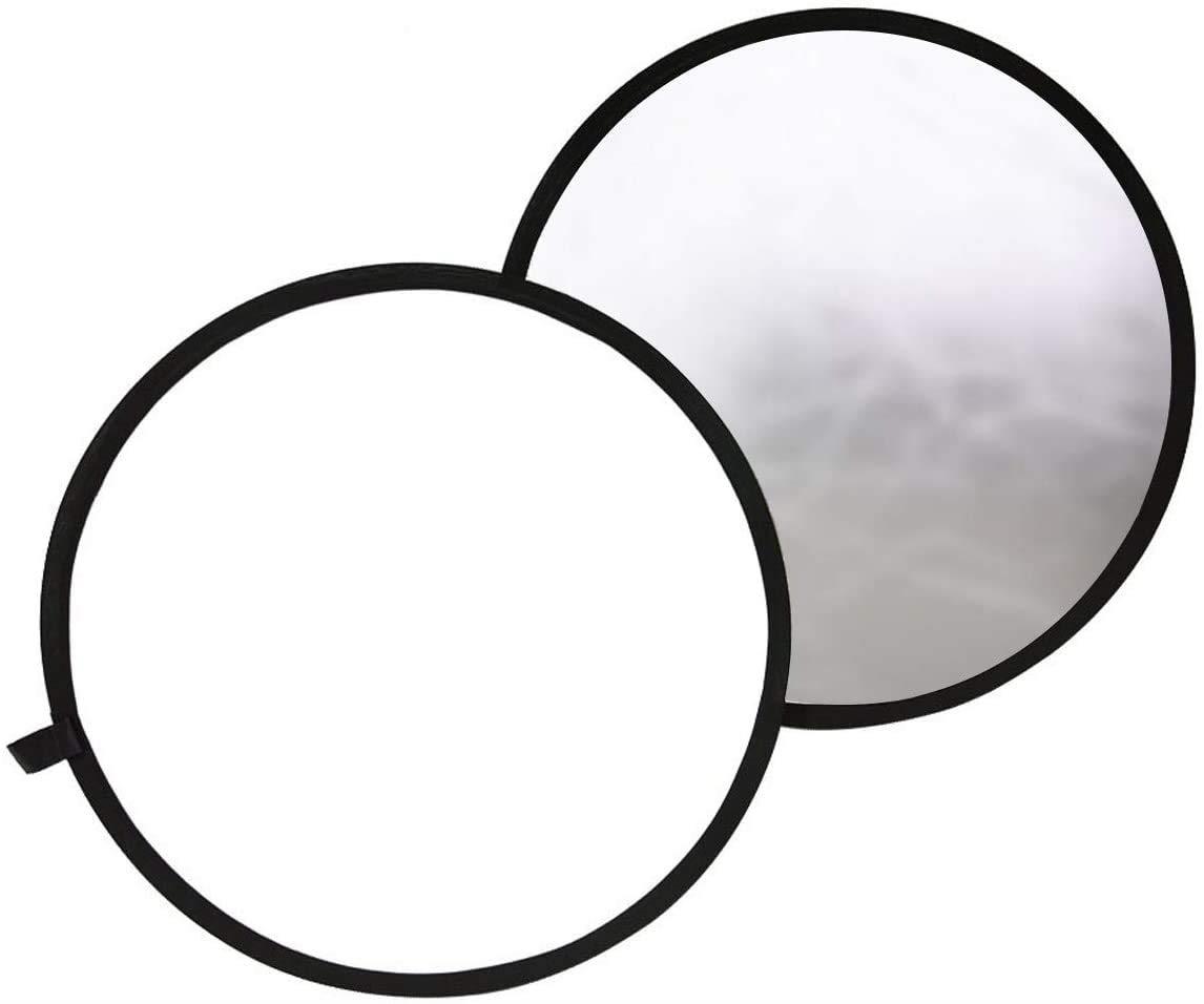 TARION 撮影用 丸レフ板 直径80cm 折りたたみ可能 銀＆白