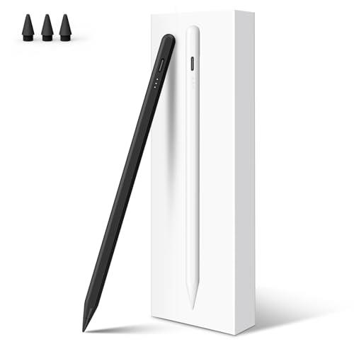 iPad 2018-2024用ペンシル 15分急速充電 Mixoo iPadペンシル タッチペン パームリジェクション/高感度/磁気吸着/傾き感知 iPad Pro 11/12.9/インチ、iPad Pro 11/13インチ(M4)、iPad 6/7/8/9/10、iPad Air 3/4/5、iPad Air 11/13インチ(M2)、iPad Mini 5/6に対応 (ブラック)