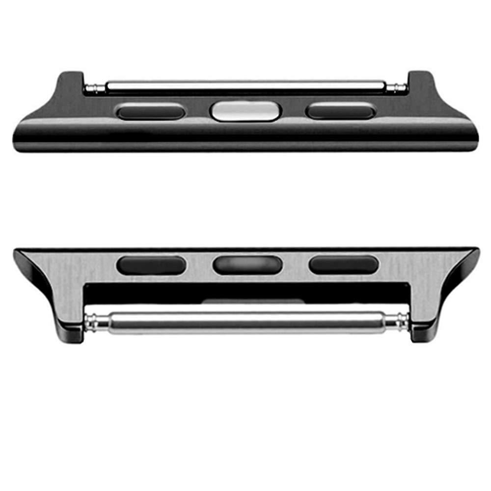 適応Apple Watchバンドアダプター 41mm 40mm 38mm アップルウォッチ金属製調整器41mm 40mm 38mm ピンタイプ連結器 シリーズ9 SE2023 8 SE2 7 6 SE 5 4 3 2 1に適応ベルト iWatch 41mm 40mm 38mm ストラップ交換金具 (ブラック)