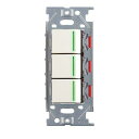 神保電器/NKW3路ガイドランプ付きスイッチセット トリプル ピュアホワイト(PW) NKW03009