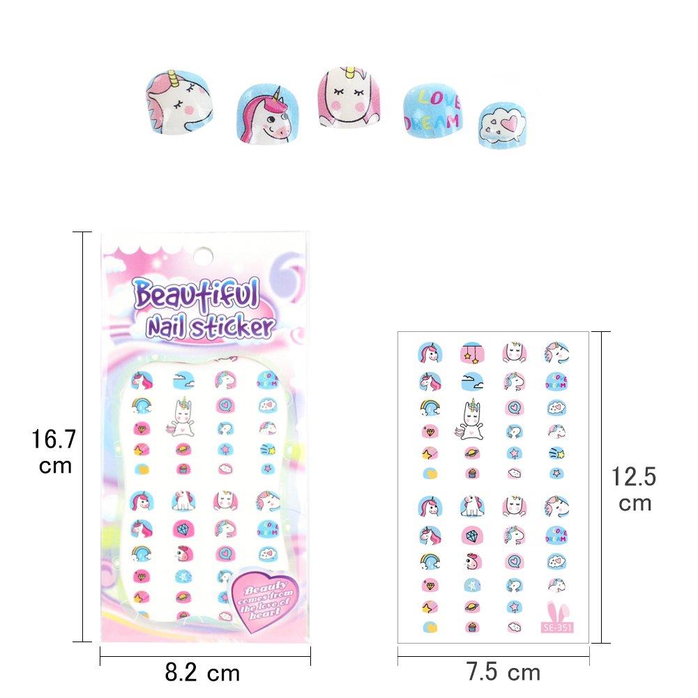 ネイルシール ユニコーン かわいい こども 貼るだけマニキュア セット 子供シール・ステッカー 女性休日 Fanoshonキャラクターデザイン 選べる200種類 極薄・重ね貼り 誕生日パーティー