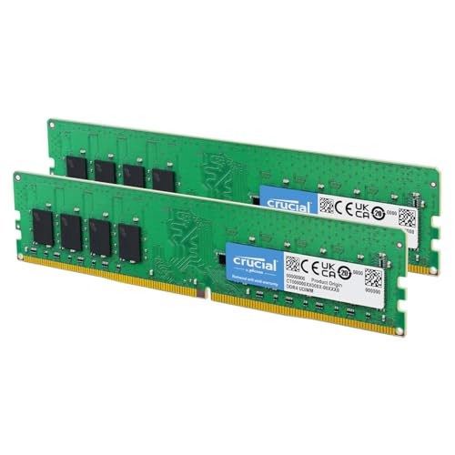 Crucial RAM 32GB Kit (2x16GB) DDR4 3200MHz CL22 (or 2933MHz or 2666MHz) Desktop Memory CT2K16G4DFRA32A