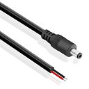 Mauknci DC電源ケーブル 5.5x2.1mm オス DCジャック 16AWG 10A 大電流用 DCプラグ 0.5m+1m 2本セット