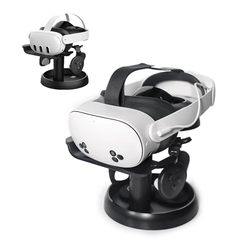 AMVR VR スタンド For Quest 3S/Quest 3/PICO 4/Vision pro/PS VR2 に対応 VR ヘッドセット アクセサリー 、Quest/Quest 2 に対応ヘッドセットおよびコントローラー用スタンド (黒) AMVR VR スタンド For Quest 3S/Quest 3/PICO 4/Vision pro/PS VR2 に対応 VR ヘッドセット アクセサリー 、Quest/Quest 2 に対応ヘッドセットおよびコントローラー用スタンド (黒)