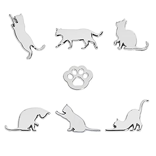 FUTWOD ステッカー 猫 ねこ 肉球 車 エンブレム パーツ おもしろ かわいい 動物 3D メタル アクセサリ..