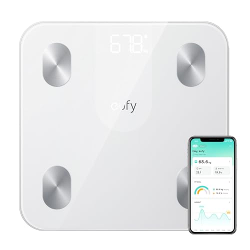 Anker Eufy (ユーフィ) Smart Scale A1（体重体組成計）【アプリ対応/Fitbit連携/体脂肪率/BMI/基礎代..