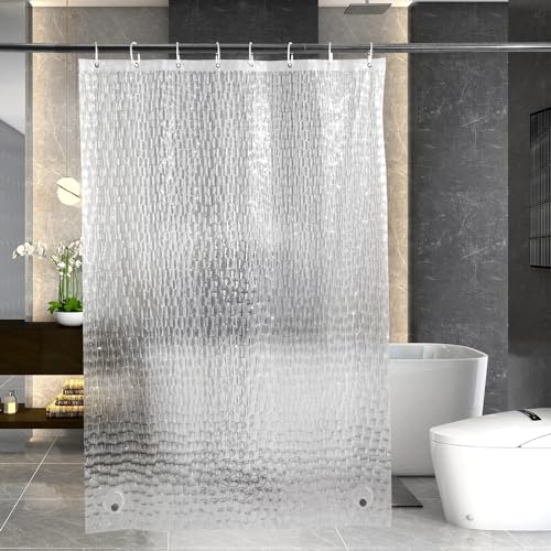 OTraki シャワーカーテン 半透明 幅120cm 丈180cm お風呂カーテン 3Dウオーターキューブ立体加工 プライバシー保護 目隠し 浴室カーテン EVA素材 防カビ 防水 リング付属 Shower curtain 取付簡単 間仕切り ホテル バス用品 120x180cm OTraki シャワーカーテン 半透明 幅120cm 丈180cm お風呂カーテン 3Dウオーターキューブ立体加工 プライバシー保護 目隠し 浴室カーテン EVA素材 防カビ 防水 リング付属 Shower curtain 取付簡単 間仕切り ホテル バス用品 120x180cm