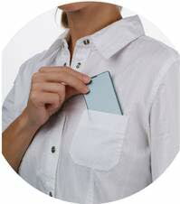 ESCHENBACH(エッシェンバッハ) 携帯用薄型ライトつきルーペ イージーポケット メタリックブルー 4倍 ドイツ製 1521-22