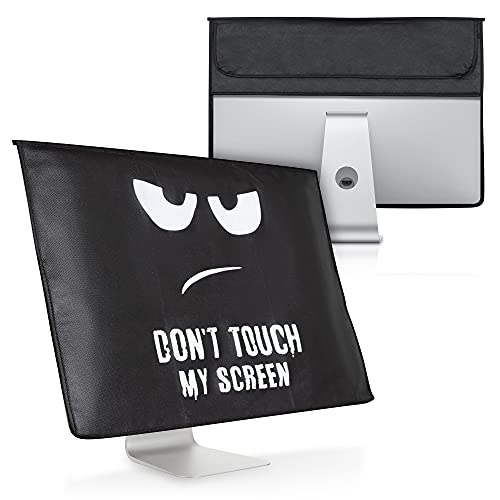 kwmobile モニターカバー 24-26"モニター対応 - Don't touch my screenデザイン 白色/黒色 kwmobile モニターカバー 24-26"モニター対応 - Don't touch my screenデザイン 白色/黒色