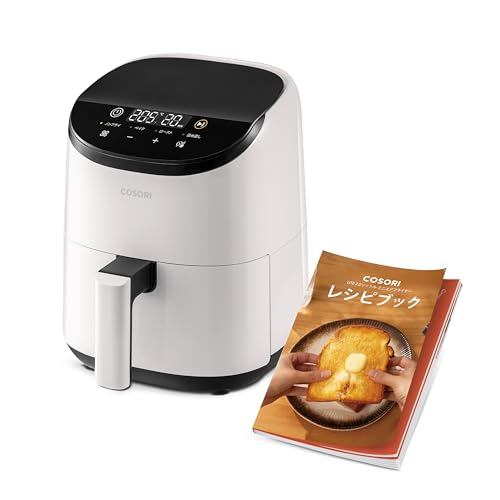 COSORI ノンフライヤー 2L 一人用 エアフライヤー オイル97%カット 省エネ ミニ 卓上 電気 フライヤー 揚げ物 専用レシピ付き ホワイト ‎CAF-LI211-WJPのサムネイル