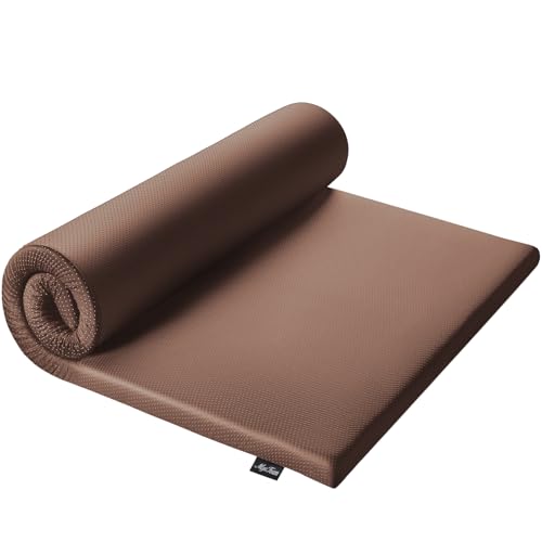 MyeFoam マットレス 高反発 シングル 厚さ5cm 敷布団 腰の悩みから解放 硬さ180N ベットマットレス 寝返りサポート 防ダニ 抗菌防臭加工マットレス カバー洗える 収納袋付き ブラウン