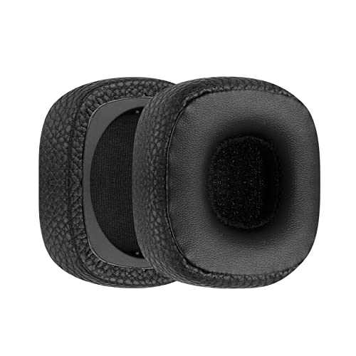 Geekria イヤーパッド QuickFit 互換性 パッド マーシャル Marshal Major III Wired, Major III Bluetooth Wireless, MID ANC ヘッドホンに対応 パッド イヤー/イヤーカップ (プロテインレザー/ブラック)
