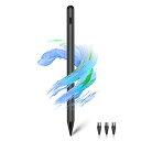 2023業界新登場 ipad ペンシル【全機種対応 type-C急速充電】スタイラスペン超高精度 極細 apple penci互换ペン 誤ON/OFF防止/電量表示/磁気吸着機能対応 軽量 耐久 iPad/iPhone/Android/スマホ/タブレット用ペンシル (全機種-黒)