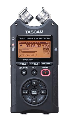 TASCAM(タスカム) DR-40 VER2-J 4ch リニアPCMレコーダー 24bit/96kHz ハイレゾ ハンディレコーダー Youtube ASMR 音楽 野鳥 鉄道録音