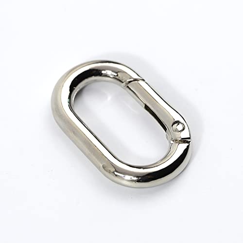 4個 長円形カラビナ/楕円カラビナ/オーバルカラビナ セット フック/リングフック キーホルダー/アクセ..