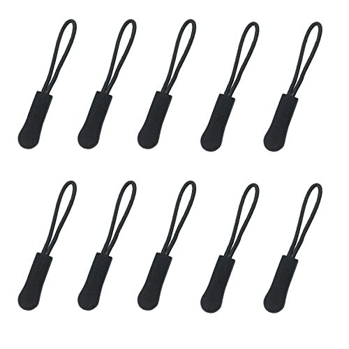 SZSL ジッパータブ ファスナー 用 プルコード プラー スライダー 開閉 楽々 取り付け簡単 10個入り (ブ..