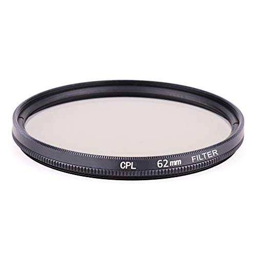 Chack0605の62mm 円偏光フィルター CPL レンズフィルター、コントラスト上昇・反射除去用 ねじ込み式 各メーカー対応 (62mm)｜アングル2