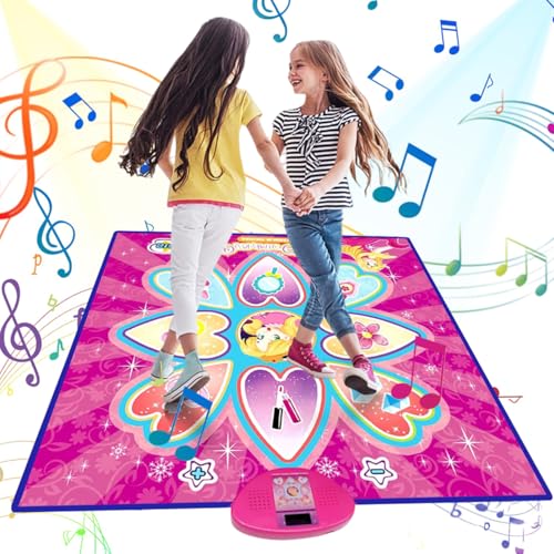 JoyRapt ダンスマット おもちゃ 女の子 ピアノマット プレゼント ゲーム 子供 女の子 男の子 3歳 4歳 5歳 6歳 7歳 8歳 プレイマット 音楽マット 7つモード 自動採点 LED搭載 音量調整 柔軟素材 滑り止め 防水 折りたたみ プリンセス 人気