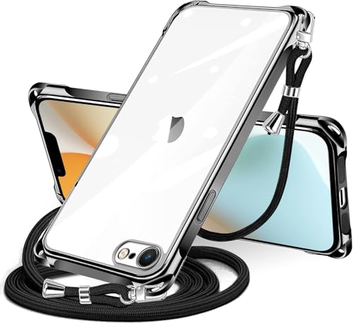 乐天商城 - NISIILNG iPhone 16e / 17e 用 ケース クリア ショルダー iPhone16e 17e スマホケース アイフォン16e カバー 肩掛け 斜めかけ 縄掛けケース 透明 薄型 軽量 耐衝撃 TPU ストラップ付き 紐付き 斜めがけ 織りストラップ付き ネックストラップ