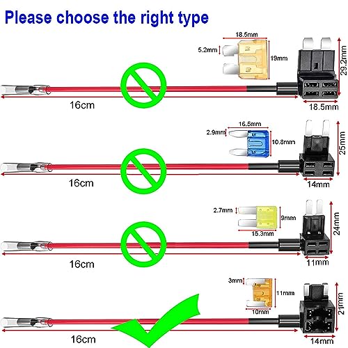 Chack0605のKiligen 12V-24V 車平型ヒューズホルダー 配線追加 電源取り出し 低背 ATMすぐ使える6個ヒューズ付き(迷你ヒューズ用)｜アングル2