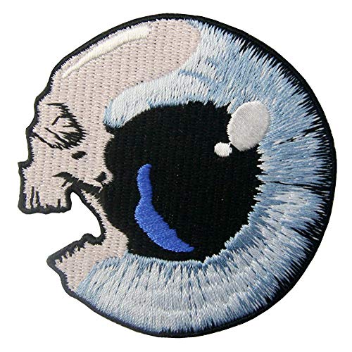 骷髅と眼球刺繍のバッジのアイロン付けまたは縫い付けるワッペン・シングルサイズ：7.4 * 7.4 センチ。100%刺繍・背面処理：超強い熱接着剤、いかなる生地にアイロンをかけたり、縫ったりできる。しかも、素晴らしい耐水性があり、抜け落ちない。・安全性：刺繍はすべて安全検査に合格し、人体に安全である。・使いやすい：のラベルを使ったら、15秒だけで自分の個性的な服装をDIYできる。・包装：1枚装。ブランド: ZEGINsメーカー: ZEGINsJAN: 0708210899123