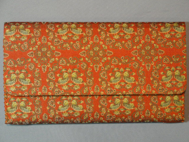 帛紗ばさみ（懐紙ばさみ）鴛鴦唐草文錦