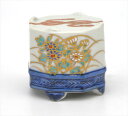 【茶道具/蓋置/futaoki/lid rest】蓋置 色絵 虫籠 高野昭阿弥作(木箱)