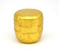 中棗　俵型　金箔張　内銀地　角出俊平作（桐箱）