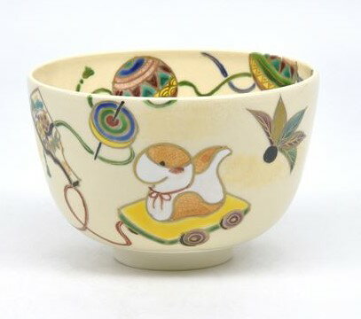 干支　乙巳　茶碗　仁清　玩具　巳　水出宋絢作（化粧箱）