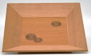 【茶道具/菓子器/懐石道具】杉四方盆 渦(化粧箱)