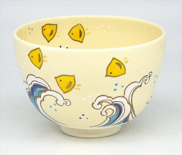 茶碗　仁清　波千鳥　加藤永真作（化粧箱）