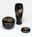 茶箱 塗3点セット(棗・香合・茶筅筒)黒 唐松(樹脂製)
